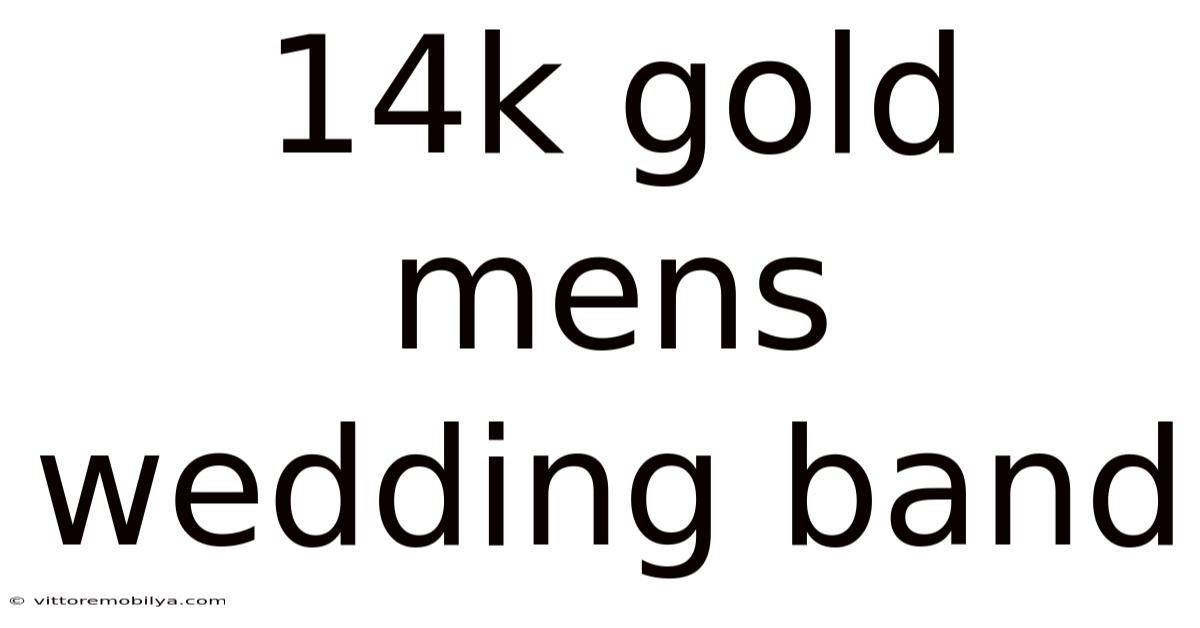 14k Gold Mens Wedding Band