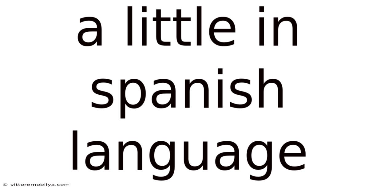 A Little In Spanish Language