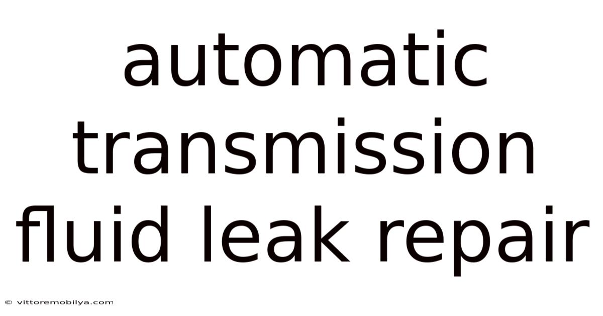 Automatic Transmission Fluid Leak Repair