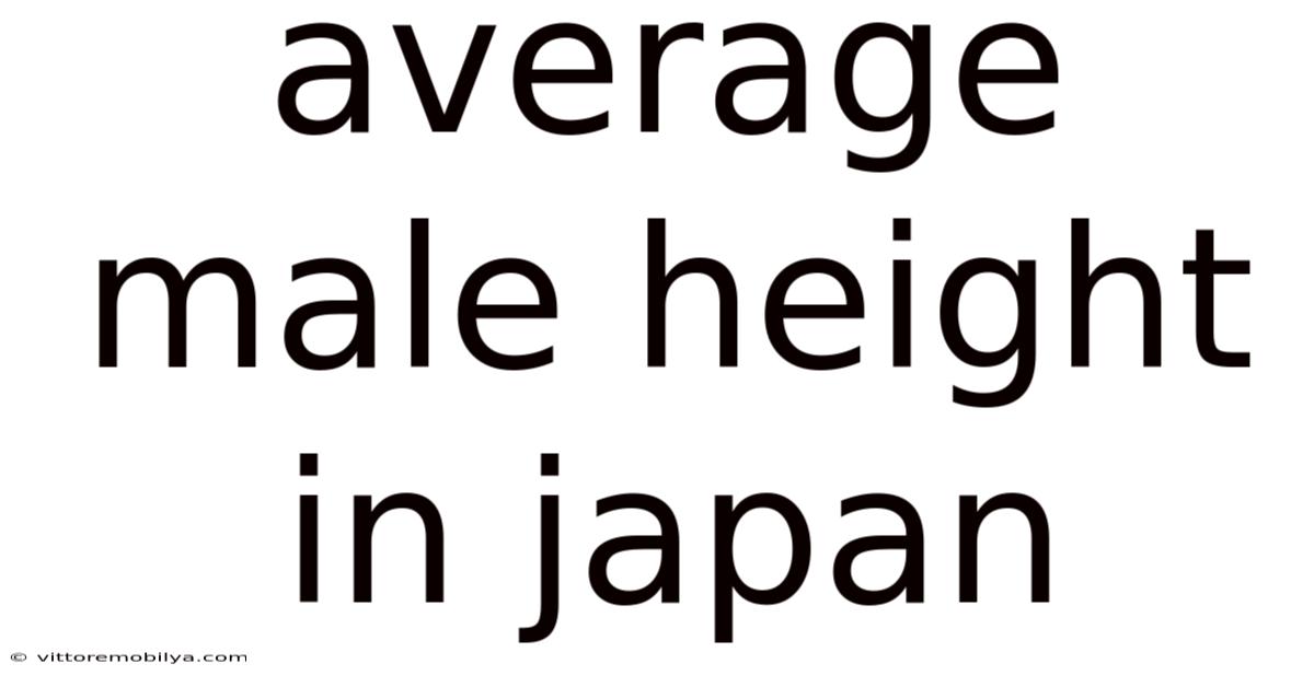 Average Male Height In Japan