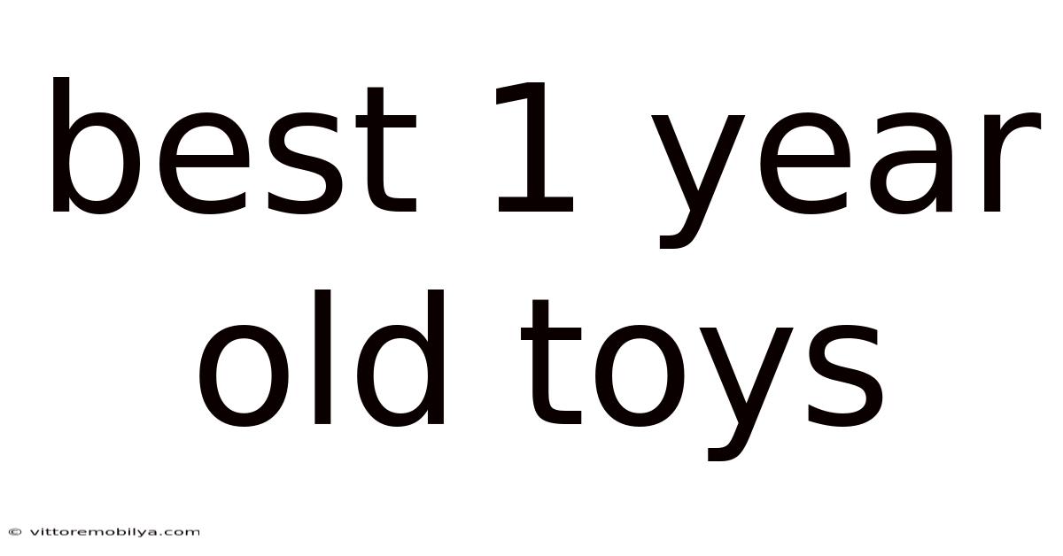 Best 1 Year Old Toys