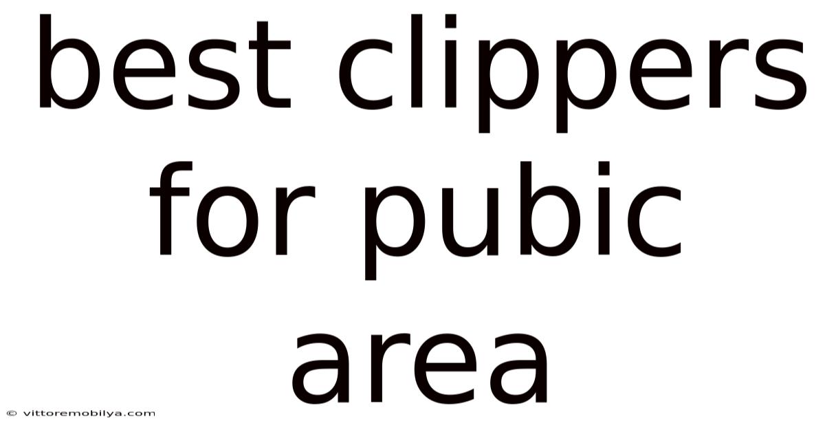 Best Clippers For Pubic Area