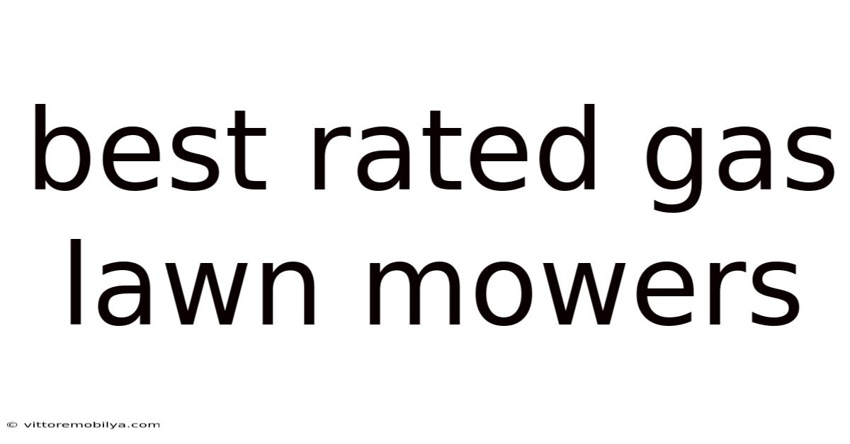 Best Rated Gas Lawn Mowers