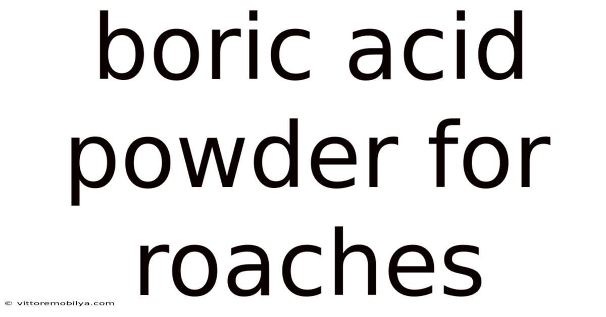 Boric Acid Powder For Roaches