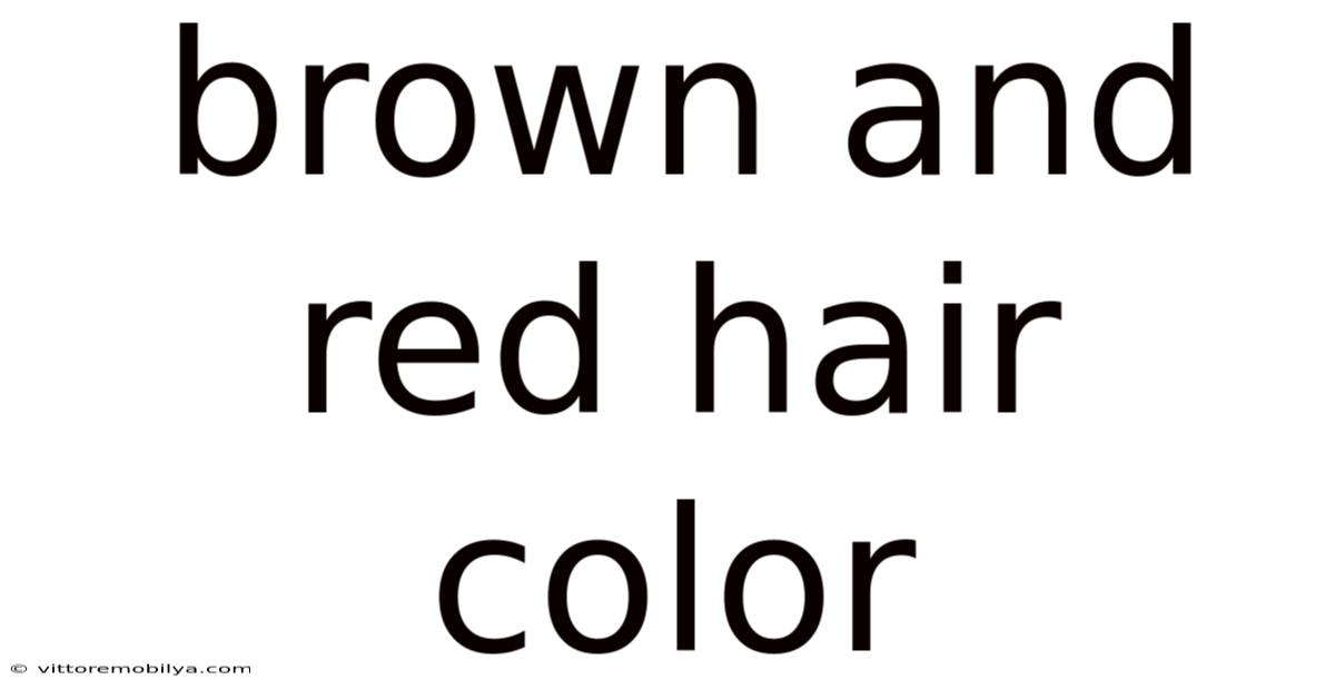 Brown And Red Hair Color