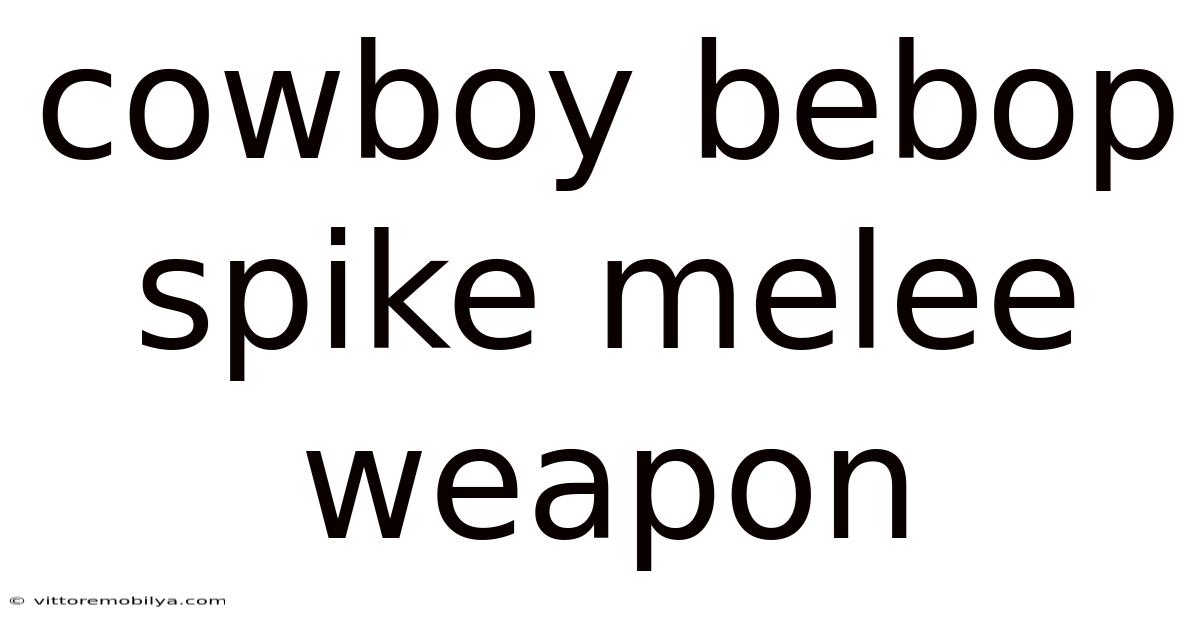Cowboy Bebop Spike Melee Weapon