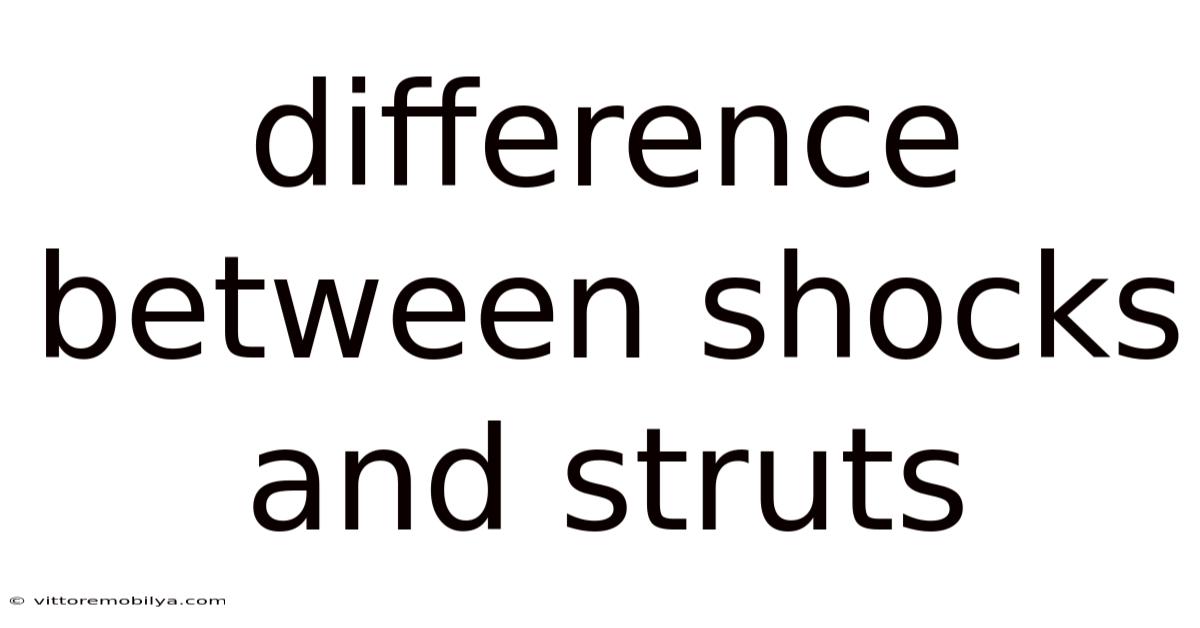 Difference Between Shocks And Struts
