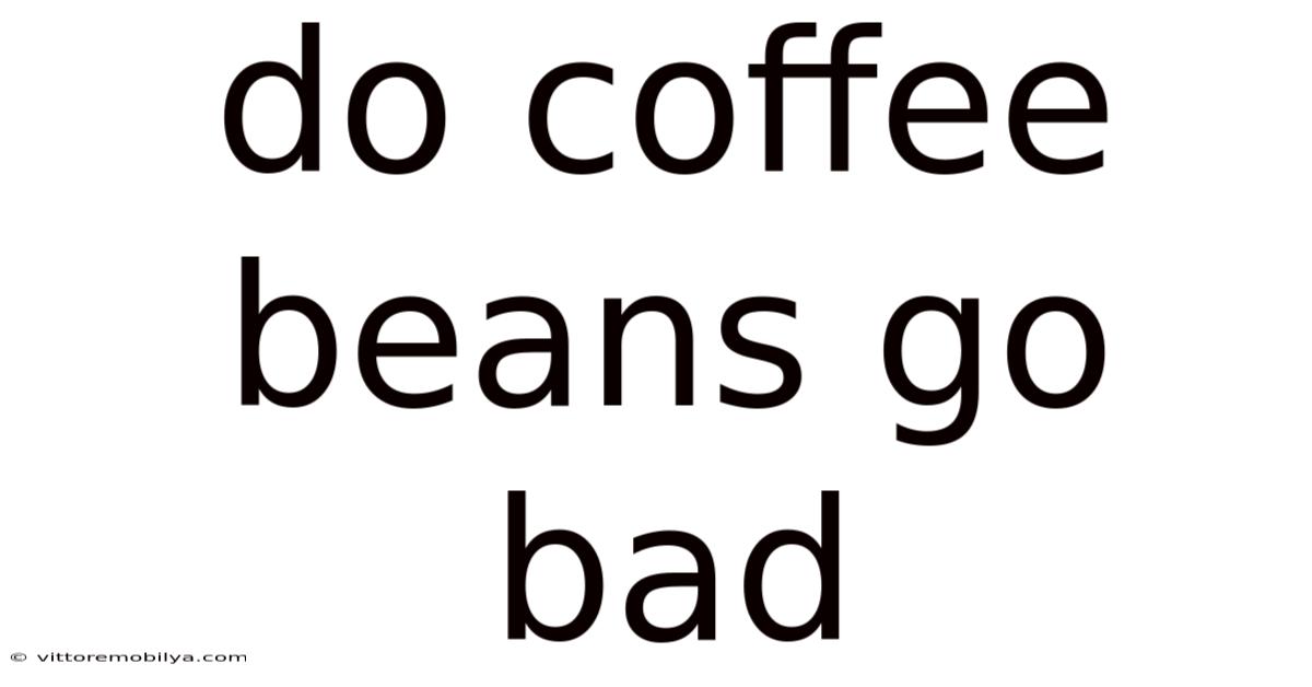 Do Coffee Beans Go Bad