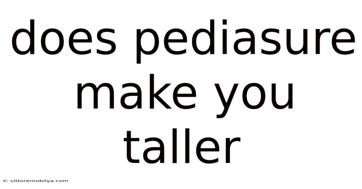 Does Pediasure Make You Taller