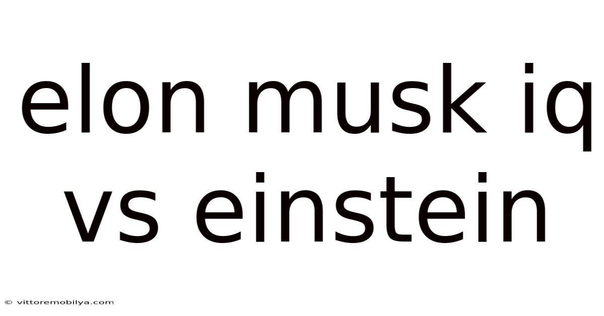 Elon Musk Iq Vs Einstein