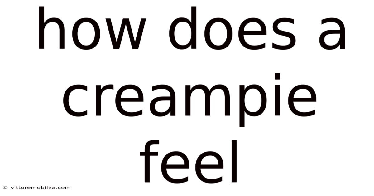 How Does A Creampie Feel