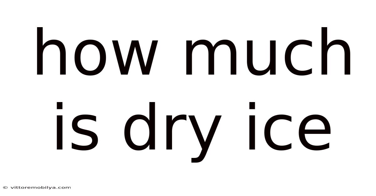 How Much Is Dry Ice