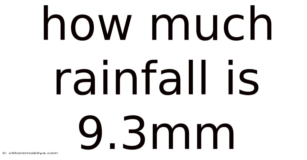 How Much Rainfall Is 9.3mm