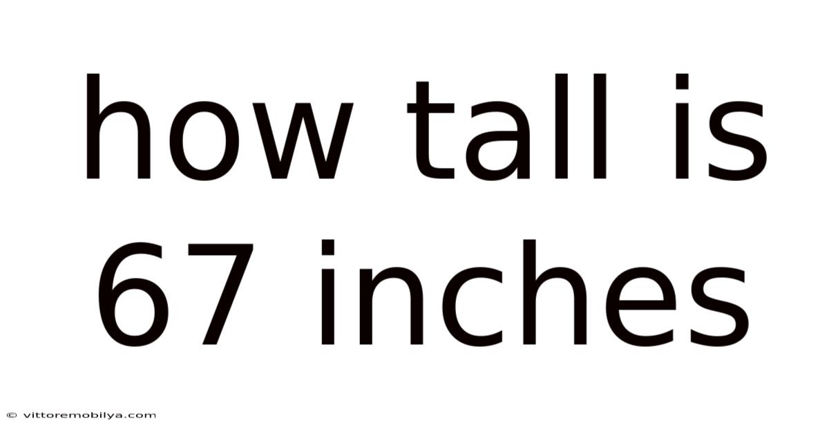 How Tall Is 67 Inches