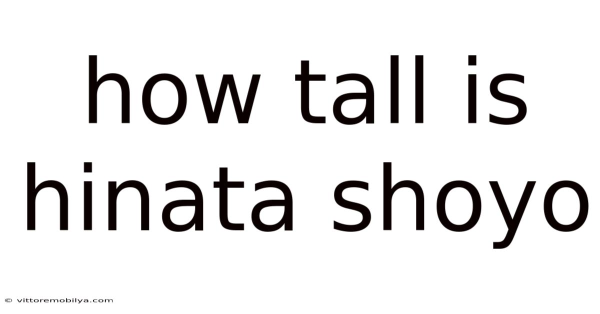 How Tall Is Hinata Shoyo