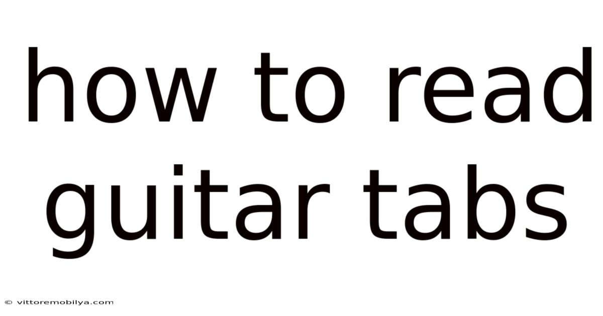 How To Read Guitar Tabs