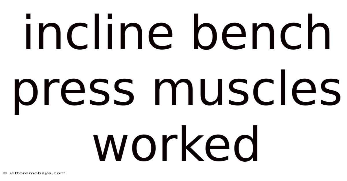 Incline Bench Press Muscles Worked