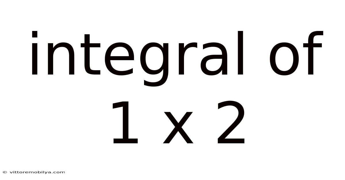 Integral Of 1 X 2