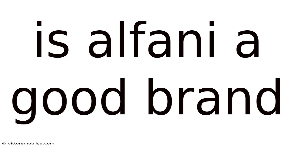 Is Alfani A Good Brand