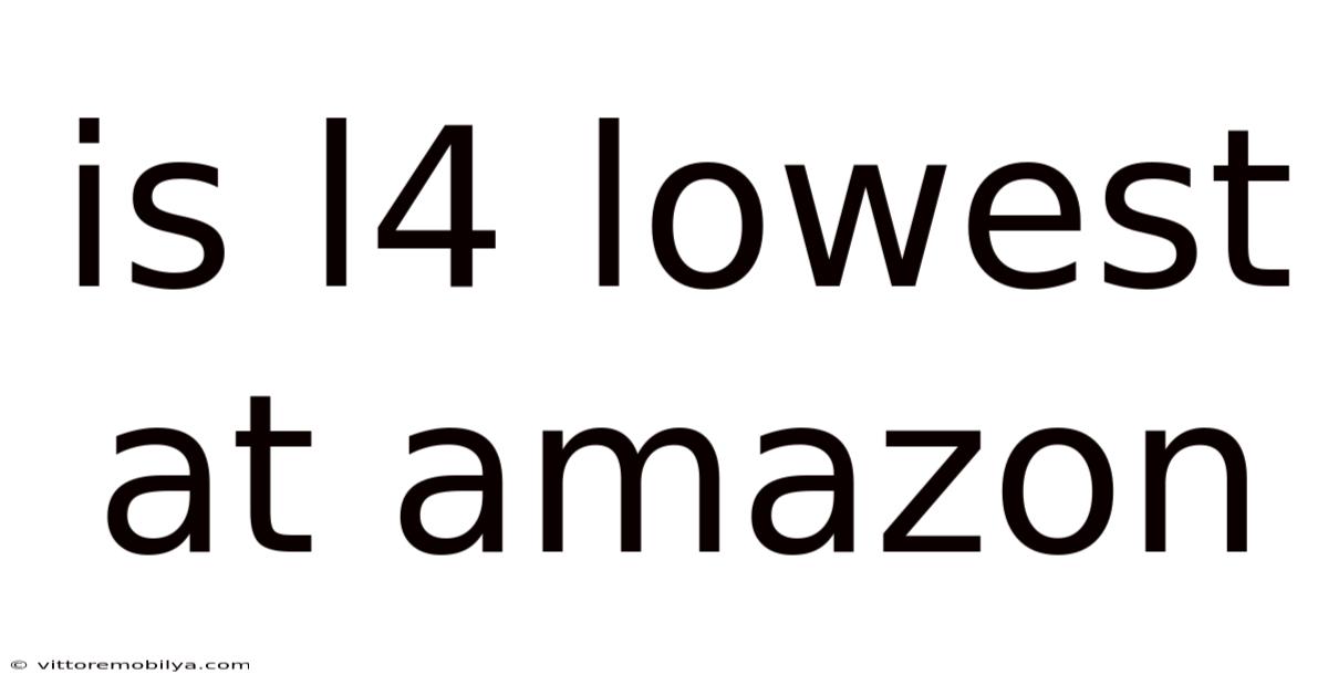 Is L4 Lowest At Amazon