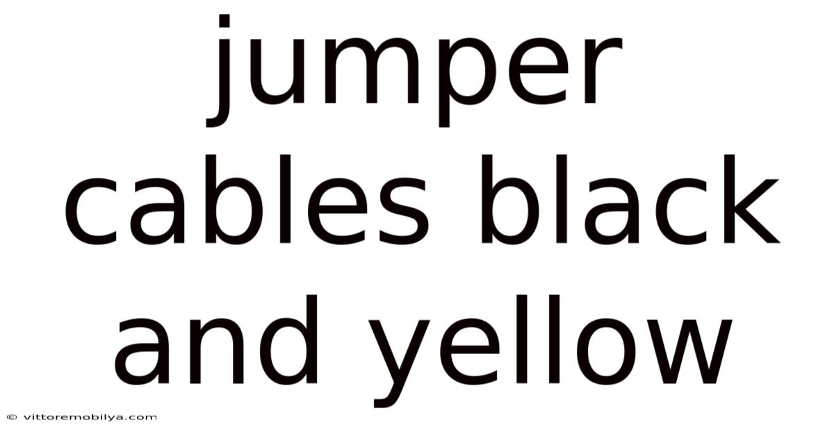 Jumper Cables Black And Yellow