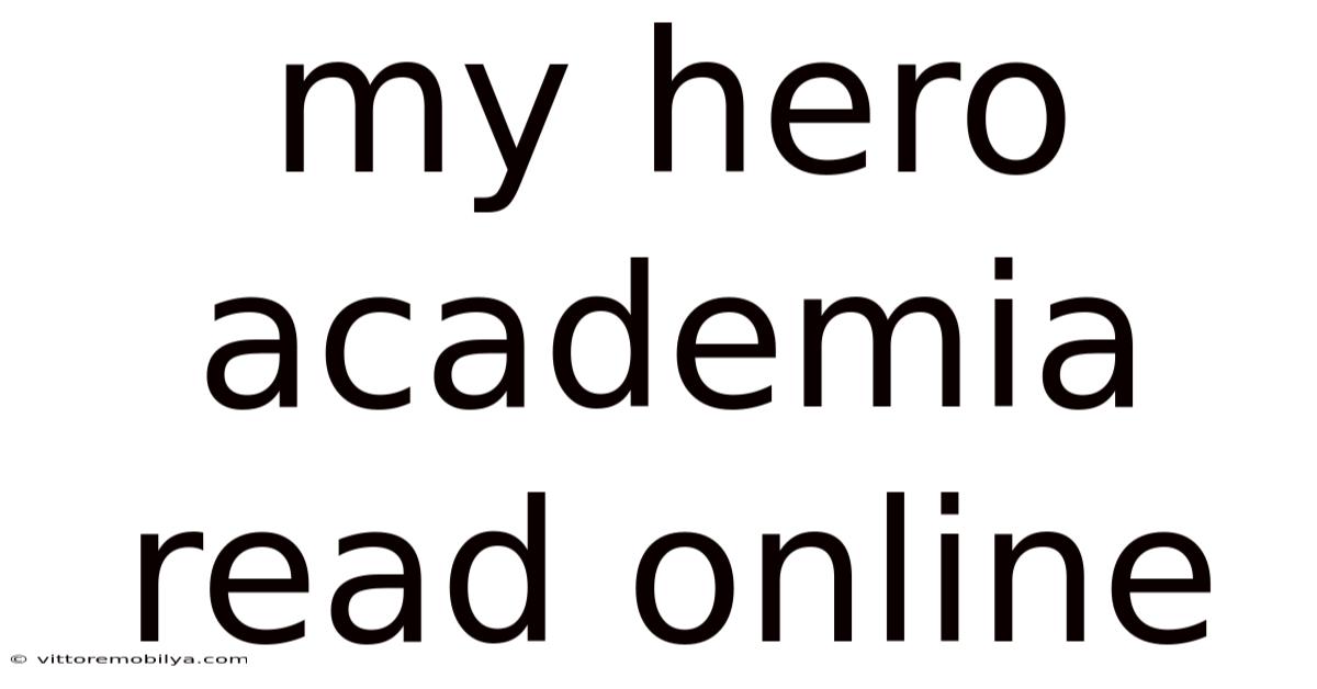 My Hero Academia Read Online