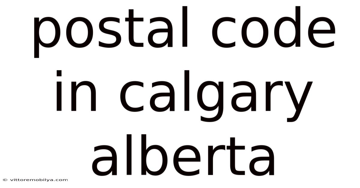 Postal Code In Calgary Alberta
