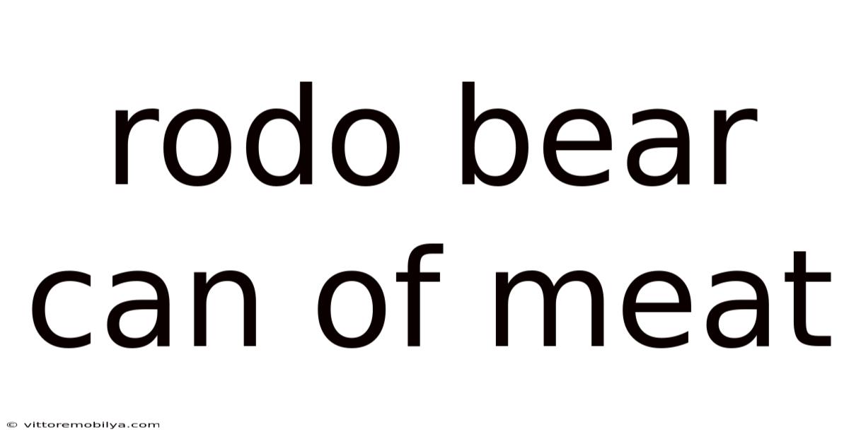 Rodo Bear Can Of Meat