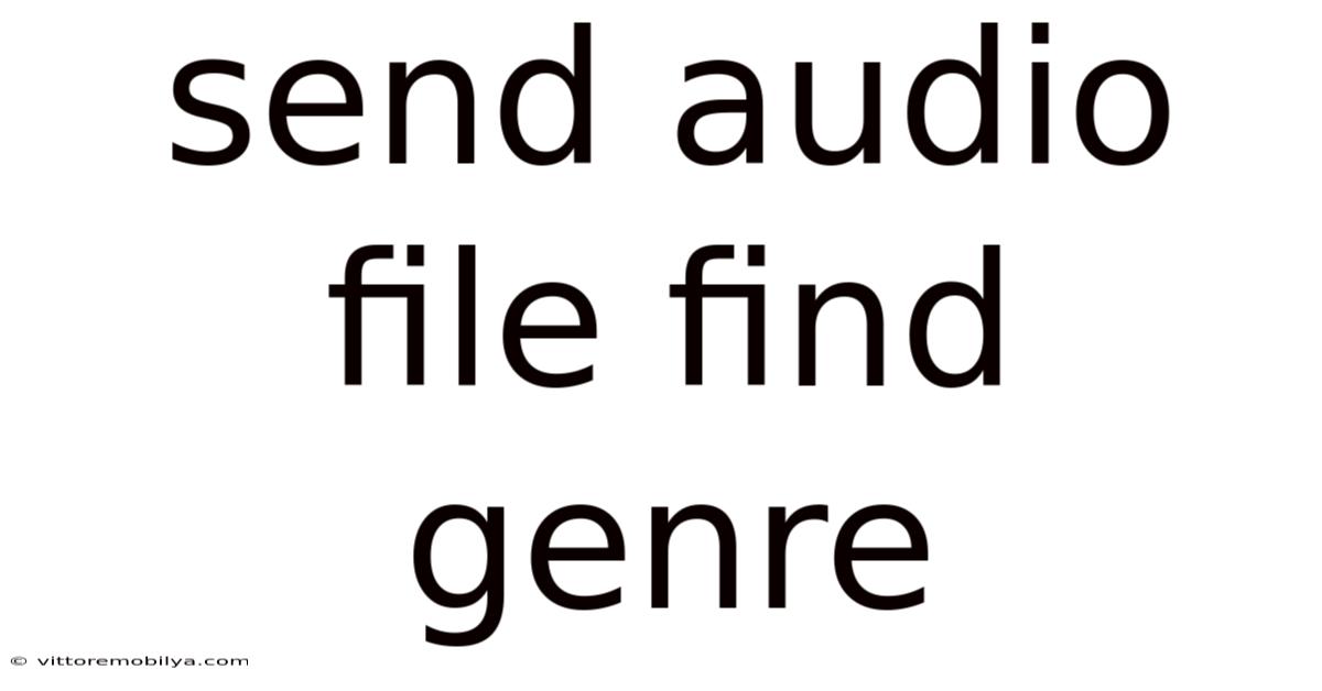 Send Audio File Find Genre