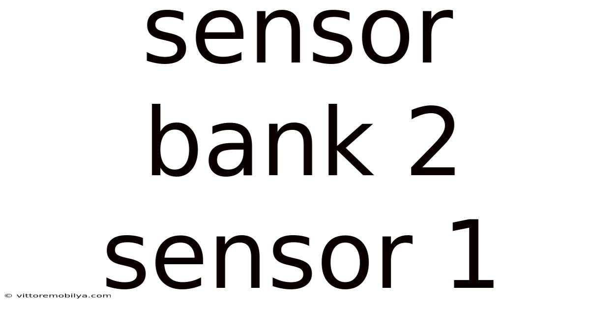 Sensor Bank 2 Sensor 1
