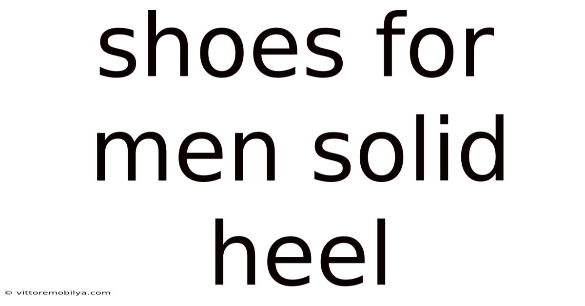 Shoes For Men Solid Heel