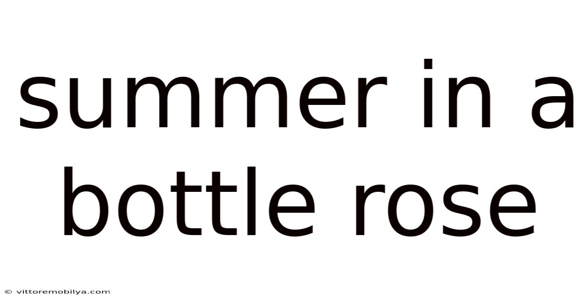 Summer In A Bottle Rose
