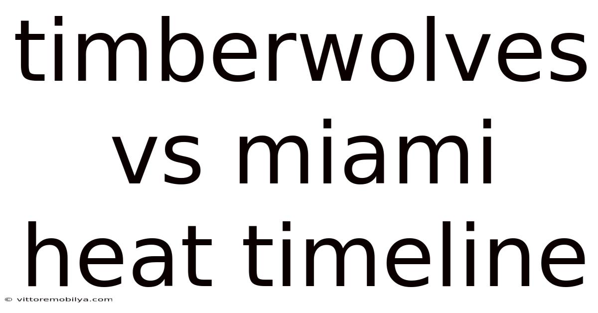 Timberwolves Vs Miami Heat Timeline