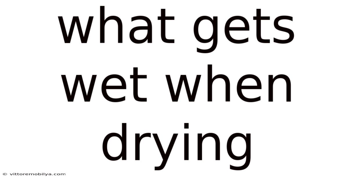 What Gets Wet When Drying