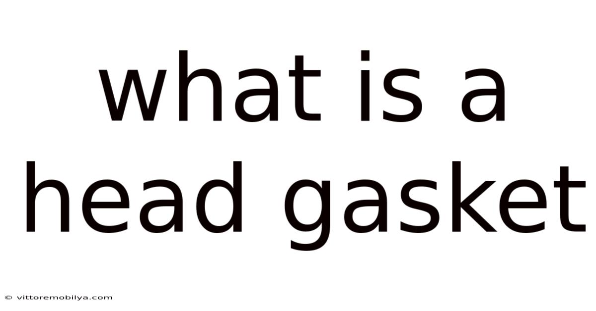 What Is A Head Gasket