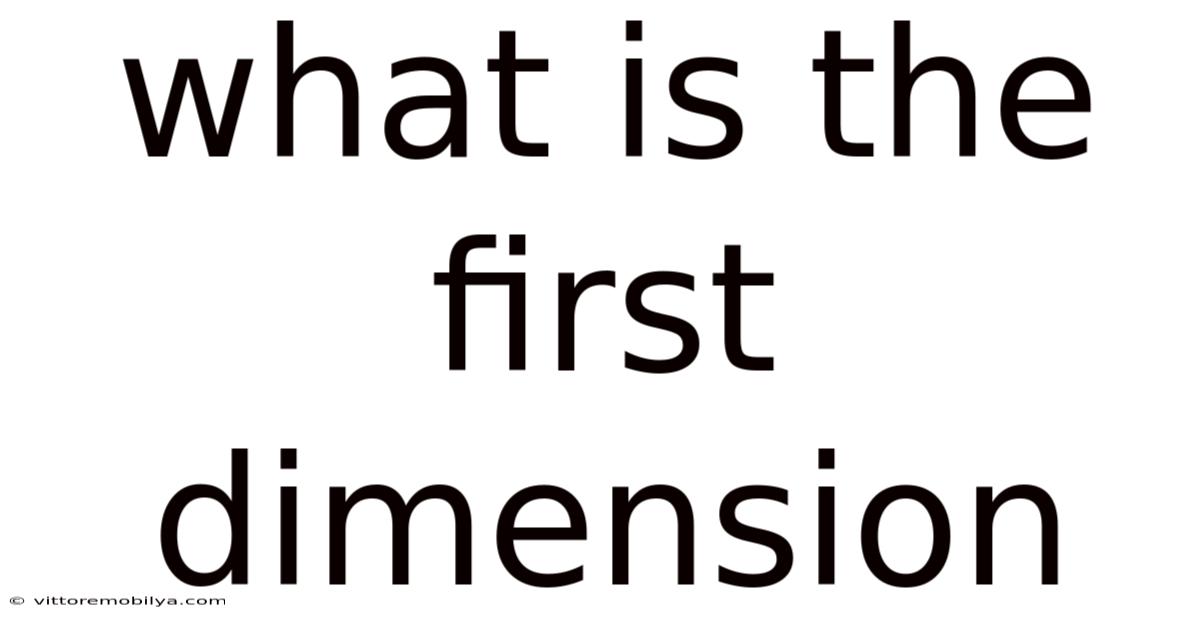 What Is The First Dimension