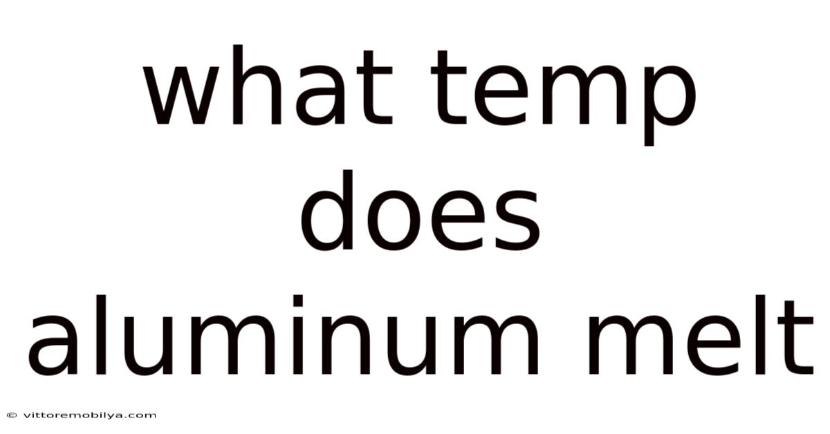 What Temp Does Aluminum Melt