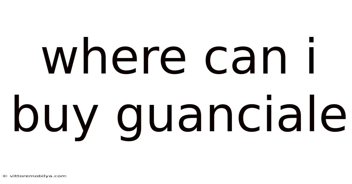 Where Can I Buy Guanciale