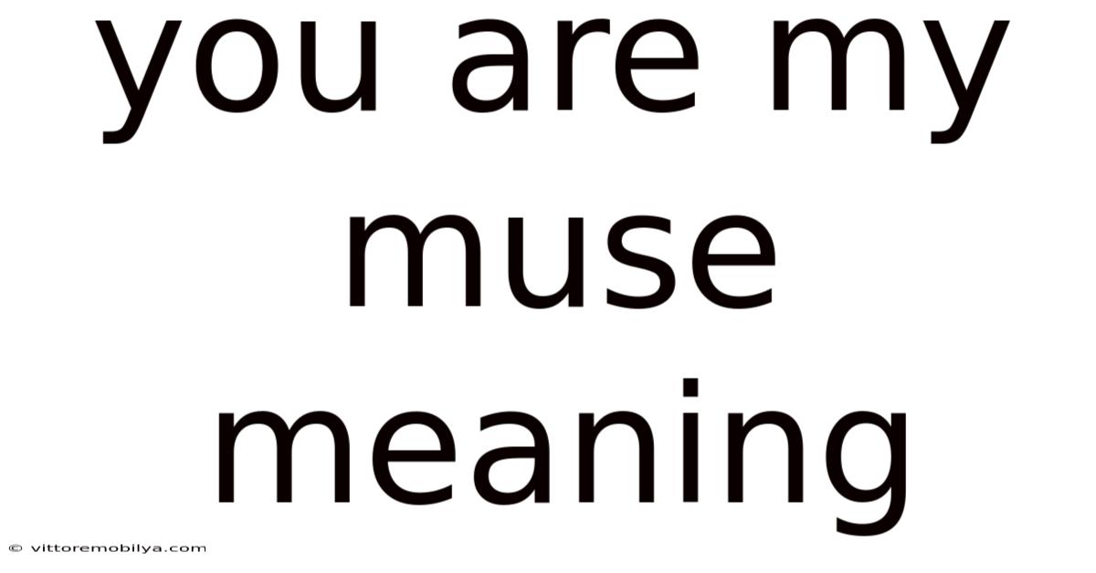 You Are My Muse Meaning